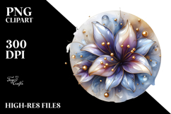 Glossy Lobelia with Golden Insertions, PNG Product Image 2