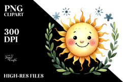 Simple Smiling Sun PNG Product Image 2