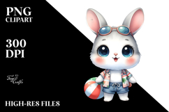 Baby Rabbit Beach Clipart Product Image 2
