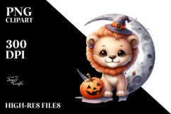 cute Lion in Halloween Costume, Transparent PNG Product Image 2