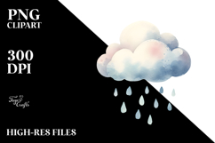 Simple Washed Vintage Cloud PNG Product Image 2