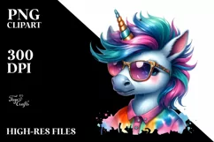 Cute Baby Unicorn Drawing PNG Product Image 3