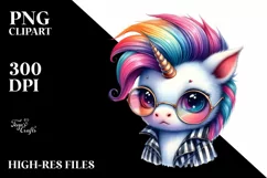Cute Baby Unicorn Drawing PNG Product Image 1