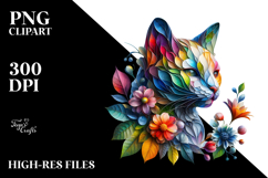 Abstract Kitten Made of , Transparent PNG Product Image 2