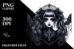 Detailed Gothic Girl PNG Product Image 2