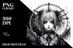 Vibrant Gothic Girl PNG Product Image 1
