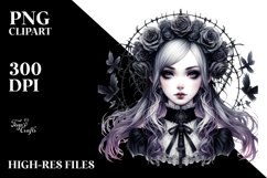 Detailed Gothic Girl PNG Product Image 1
