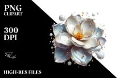 Glossy Gardenia, Watercolor PNG Product Image 2