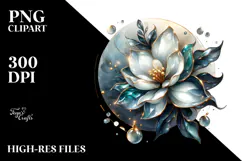 Glossy Gardenia, Watercolor PNG Product Image 2