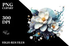 Glossy Gardenia, Watercolor PNG Product Image 2