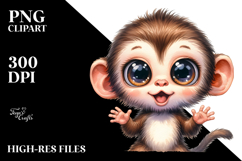 Cute Monkey Clipart Product Image 2