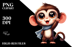 Cute Monkey Clipart Product Image 2