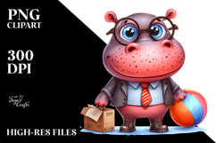 Hippo Boots Stand | Summer Sticker Clipart Product Image 2