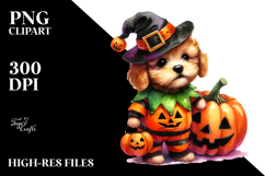 Cute Baby Dog Halloween Drawing Product Image 2