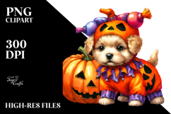 Cute Baby Dog Halloween Drawing Product Image 2