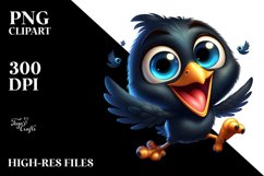 colorful Baby Blackbird Dancing Clipart Product Image 3