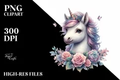 Detailed Baby Unicorn PNG Product Image 1