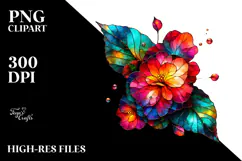 Vibrant Begonia, Transparent PNG Product Image 2
