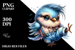 cute Modest Bird in Dance Pose, Transparent PNG Product Image 2