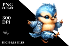 cute Modest Bird in Dance Pose, Transparent PNG Product Image 2