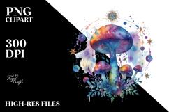 Magical Celestial Mushroom Bouquet PNG Product Image 2