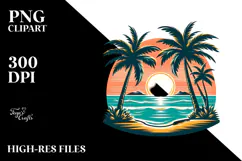 Retro Tropical Beach Island, 20 oz Tumbler Product Image 2