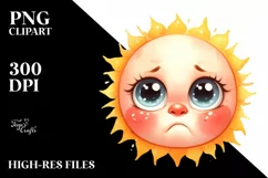 Watercolor Funny Baby Face PNG Product Image 1