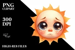 Watercolor Funny Baby Face PNG Product Image 3