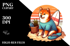 Shiba Inu Sunset Clipart Product Image 2