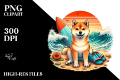 Shiba Inu Sunset Clipart Product Image 2