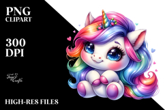 Cute Baby Unicorn PNG Product Image 2