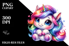 Cute Baby Unicorn PNG Product Image 2