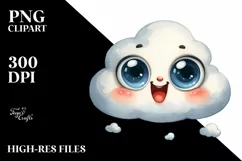 Watercolor Funny Baby Face PNG Product Image 3