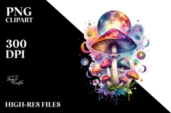 Magical Celestial Mushroom Tarot Splash PNG Product Image 2