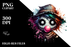Cute Scarecrow Chewing Bubble Gum PNG Product Image 2