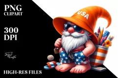 Pastel Gnome with Beach Wear PNG Product Image 1