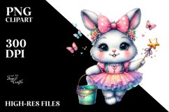 Crazy Cute Baby Bunny PNG Product Image 2