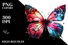 grungy butterfly made of butterfly silhouettes PNG Product Image 2