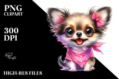 Cute Chihuahua with Crazy Fur PNG Product Image 2