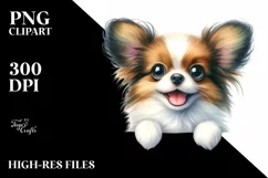 Funny Papillon Baby Smiling Watercolor Product Image 3