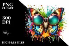 Quirky Vibrant Butterfly with Paint-Like Colors | Product Image 1