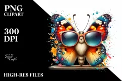 Quirky Vibrant Butterfly with Paint-Like Colors | Product Image 3