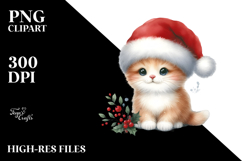 Christmass Cat with Decorations PNG Product Image 2