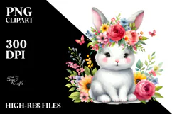 Cute Vibrant Bunny, Transparent PNG Product Image 2