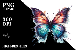 Grungy Butterfly Splashes PNG Product Image 2