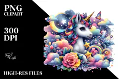 Enigmatic Baby Unicorn PNG Product Image 2