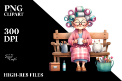 Old Lady Watercolor Character Product Image 2