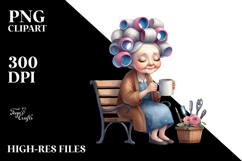 Old Lady Watercolor Character Product Image 2