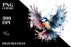 Grungy Bird Splashes PNG Product Image 2