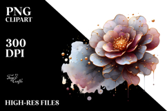 Abstract Camellia Made of , Watercolor PNG Product Image 2